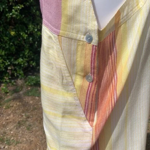 💋NWT Jen’s Pirate Booty Carnaval Crop Sunset Overalls - Picture 13 of 16